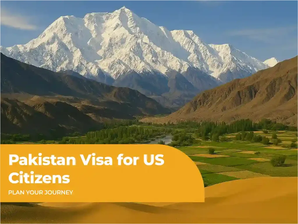 Snow-covered mountains and valley landscape in Pakistan