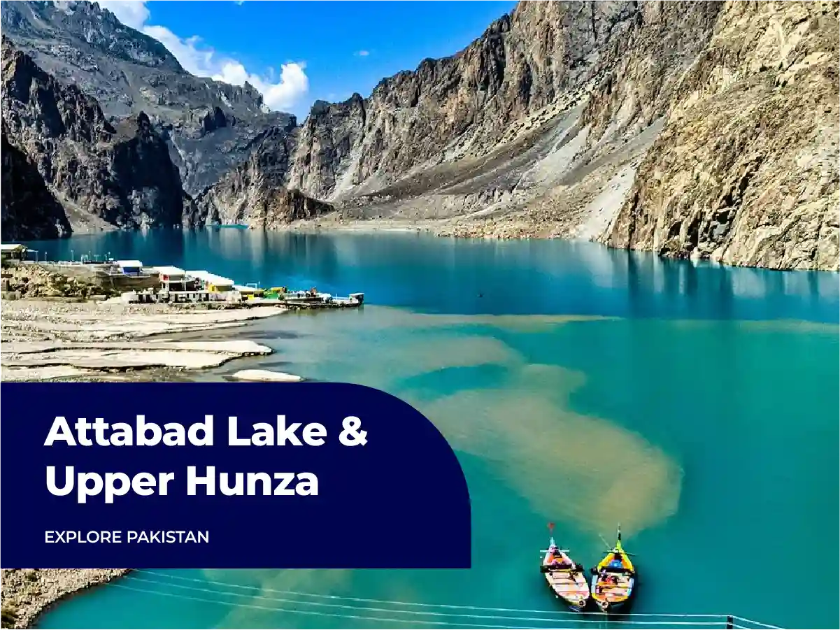 Attabad Lake turquoise waters in Upper Hunza, Pakistan